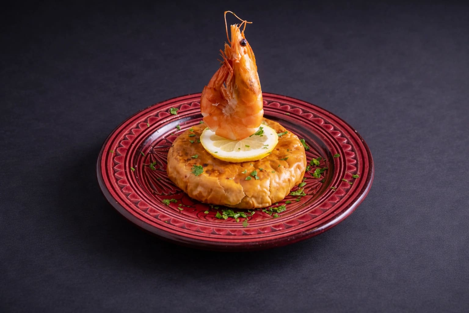 Bastila marocchina di pesce con gambero e limone — La Maison Bleue